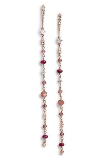 Women's Nadri Crystal & Semiprecious Stone Drop Earrings