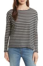 Women's Majestic Filatures Stripe Cotton & Cashmere Boatneck Top