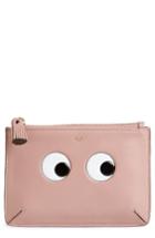 Women's Anya Hindmarch Eyes Leather Zip Pouch - Pink