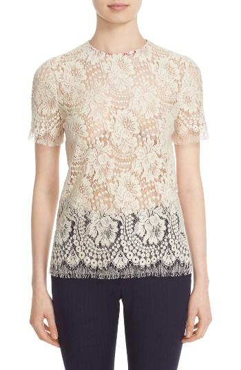 Women's Victoria Beckham Floral Lace Tee