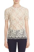 Women's Victoria Beckham Floral Lace Tee