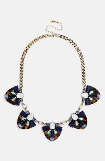 Baublebar Embellished Shield Collar Necklace Tortoise/