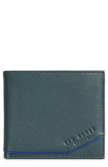 Men's Ted Baker London Persia Leather Wallet - Green