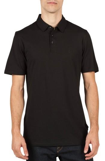 Men's Volcom Wowzer Polo, Size - Black