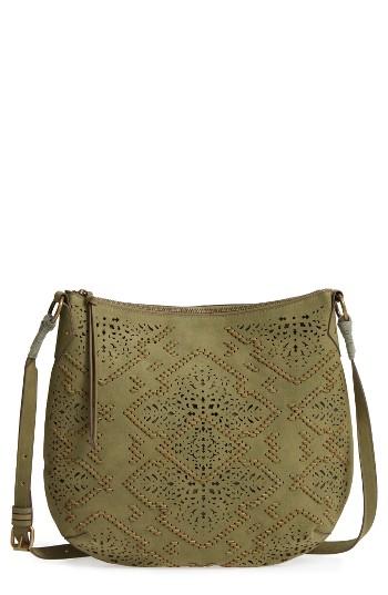 Elle & Jae Gypset Cutwork Faux Leather Crossbody Hobo -