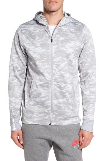 Men's Nike Therma Elite Dry Zip Hoodie, Size - Grey