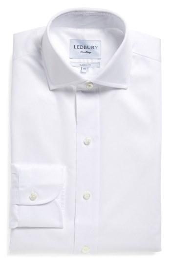 Men's Ledbury Classic Fit Fine Twill Dress Shirt