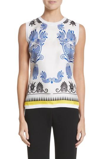 Women's Versace Eros Silk Blend Tank Top Us / 38 It - White