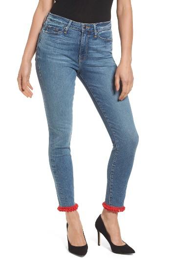 Women's Good American Good Legs High Waist Pom Jeans