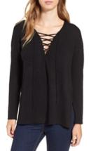 Women's Astr Lace-up Sweater - Black