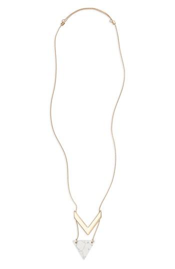 Women's Bp. Stone Chevron Pendant Necklace