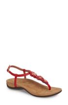 Women's Vionic Paulie T-strap Sandal .5 M - Red