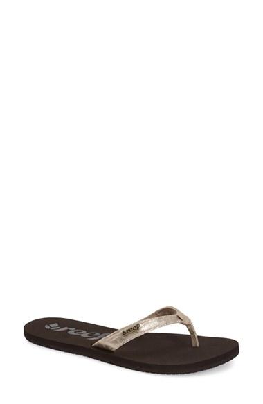 Women's Reef 'cape' Flip Flop M - Metallic