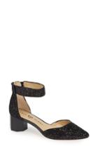 Women's Katy Perry Ankle Strap Glitter Pump M - Black