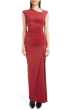 Women's Atlein Ruched Textured Jersey Dress Us / 34 Fr - Red