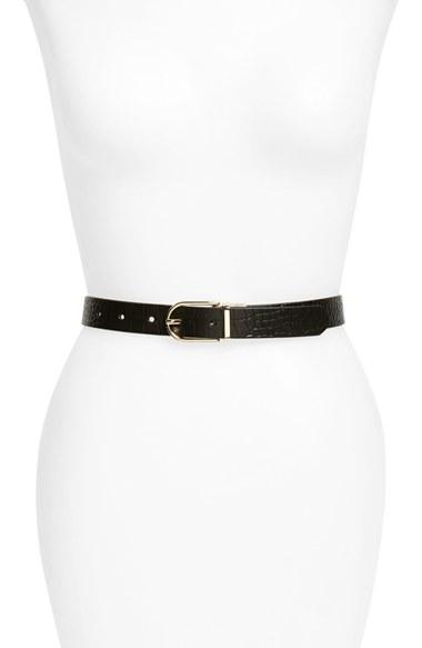 Women's Halogen Reversible Faux Crocodile Belt