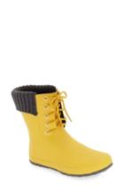 Women's Dav Lace-up Weatherproof Rain Boot M - Yellow