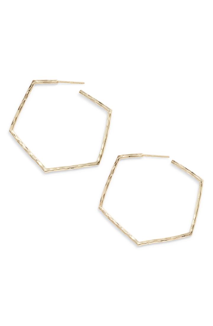 Women's Melinda Maria Baby Hexagon Hoop Earrings