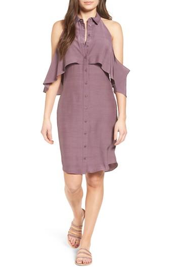 Women's St. Studio Cold Shoulder Shirtdress Us / 36 Eu - Purple