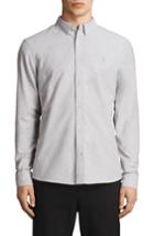Men's Allsaints Huntington Fit Sport Shirt, Size Medium - Grey