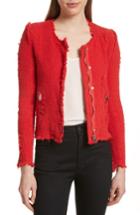 Women's Iro 'agnette' Tweed Jacket Us / 36 Fr - Red