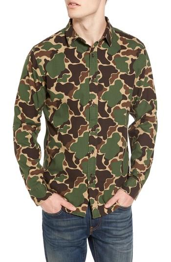 Men's 1901 Print Flannel Shirt, Size - Green