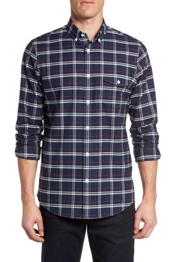 Men's Nordstrom Men's Shop Fit Plaid Non-iron Sport Shirt