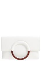 Bp. Faux Leather Circle Clutch - White