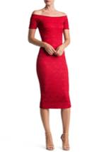 Women's Dress The Population Jemma Off The Shoulder Dress - Red