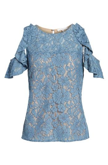 Women's Wayf Ryder Ruffle Cold Shoulder Lace Top