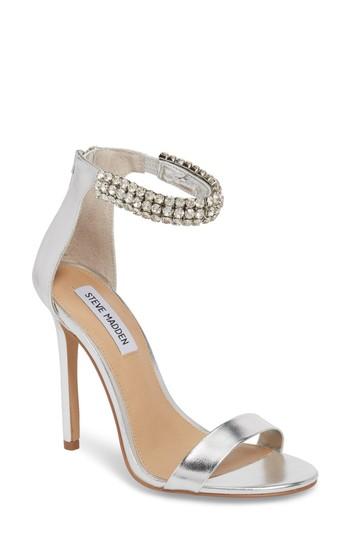 Women's Steve Madden Rando Crystal Sandal .5 M - Metallic
