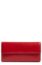 Women's Lodis Audrey Rfid Leather Checkbook Clutch Wallet - Red