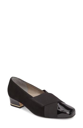 Women's Ara Gina Loafer Pump .5 M - Black