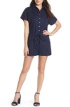 Women's First Monday Linen Blend Romper - Blue