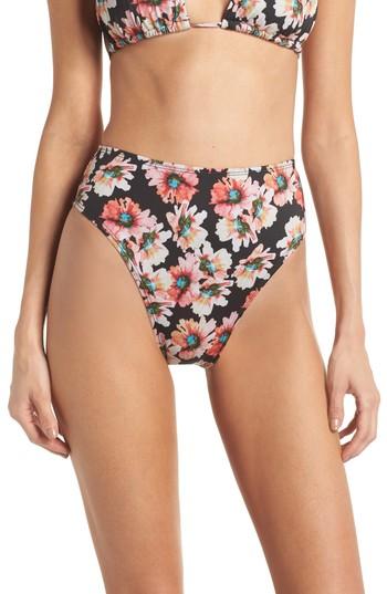 Women's Leith High Waist Floral Bikini Bottoms - Coral