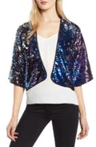 Women's Trouve Sequin Kimono, Size - Purple