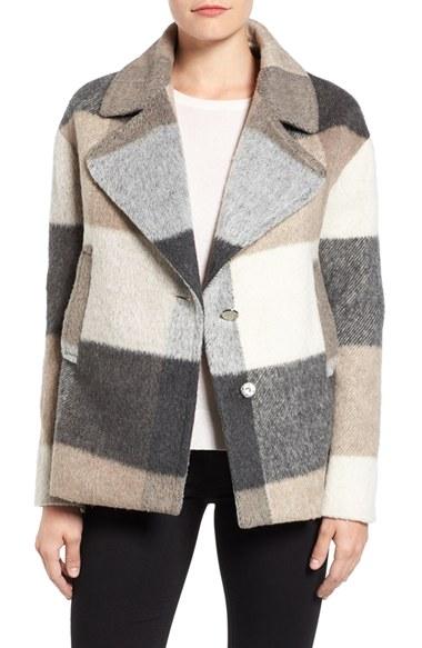 Women's Laundry By Shelli Segal Plaid Swing Coat
