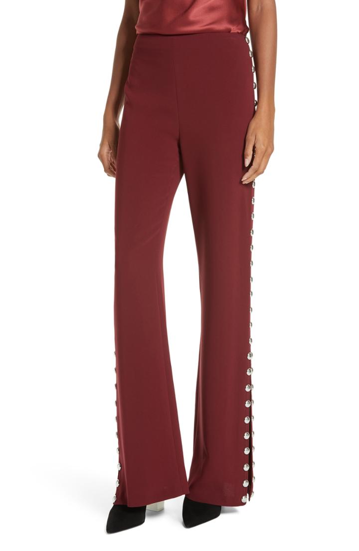 Women's Cinq A Sept Highland Studded Pants - Red