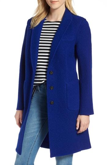 Women's J. Crew Olga Boiled Wool Topcoat - Blue