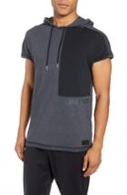 Men's Under Armour Pursuit Short Sleeve Hoodie - Black