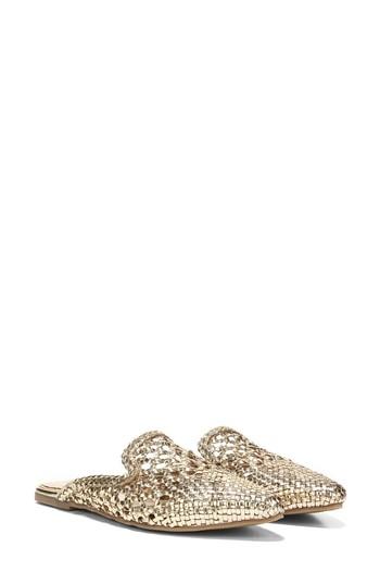 Women's Sam Edelman Navya Woven Loafer Mule M - Metallic