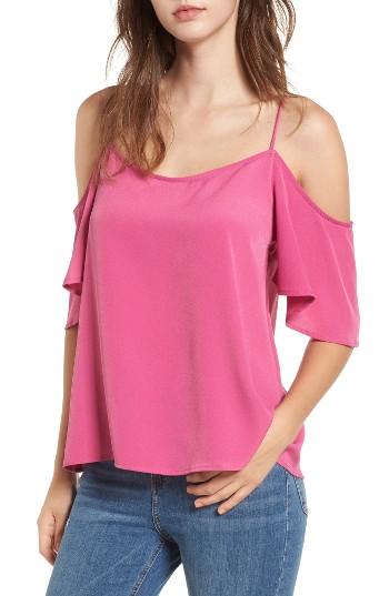 Women's Bp. Cold Shoulder Top, Size - Pink