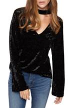 Women's Sanctuary Velvet Mock Choker Top