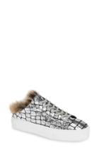 Women's P448 Clara Faux Fur Trim Slip-on Sneaker -4.5us / 35eu - Grey