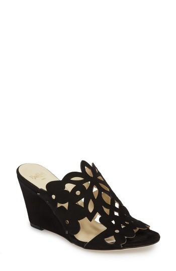 Women's Butter Quinn Wedge Slide Sandal .5 M - Black