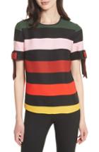 Women's Ted Baker London Cruise Stripe Bow Sleeve Top - Black