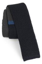 Men's Salvatore Ferragamo Egeo Knit Silk Tie, Size - Blue