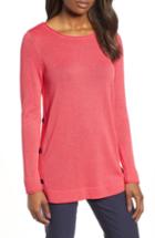 Women's Nic+zoe Looking Forward Side Button Sweater - Red