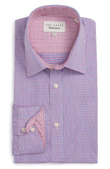 Men's Ted Baker London Pacific Trim Fit Check Dress Shirt