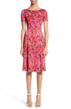 Women's St. John Collection Indian Rose Blister Jacquard Dress - Red